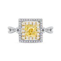 Cushion Double Halo Ring
