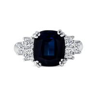 Cushion Cut Sapphire Ring