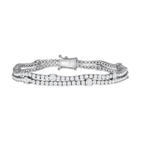 Two Row Tennis Bracelet with Ten Larger Stones