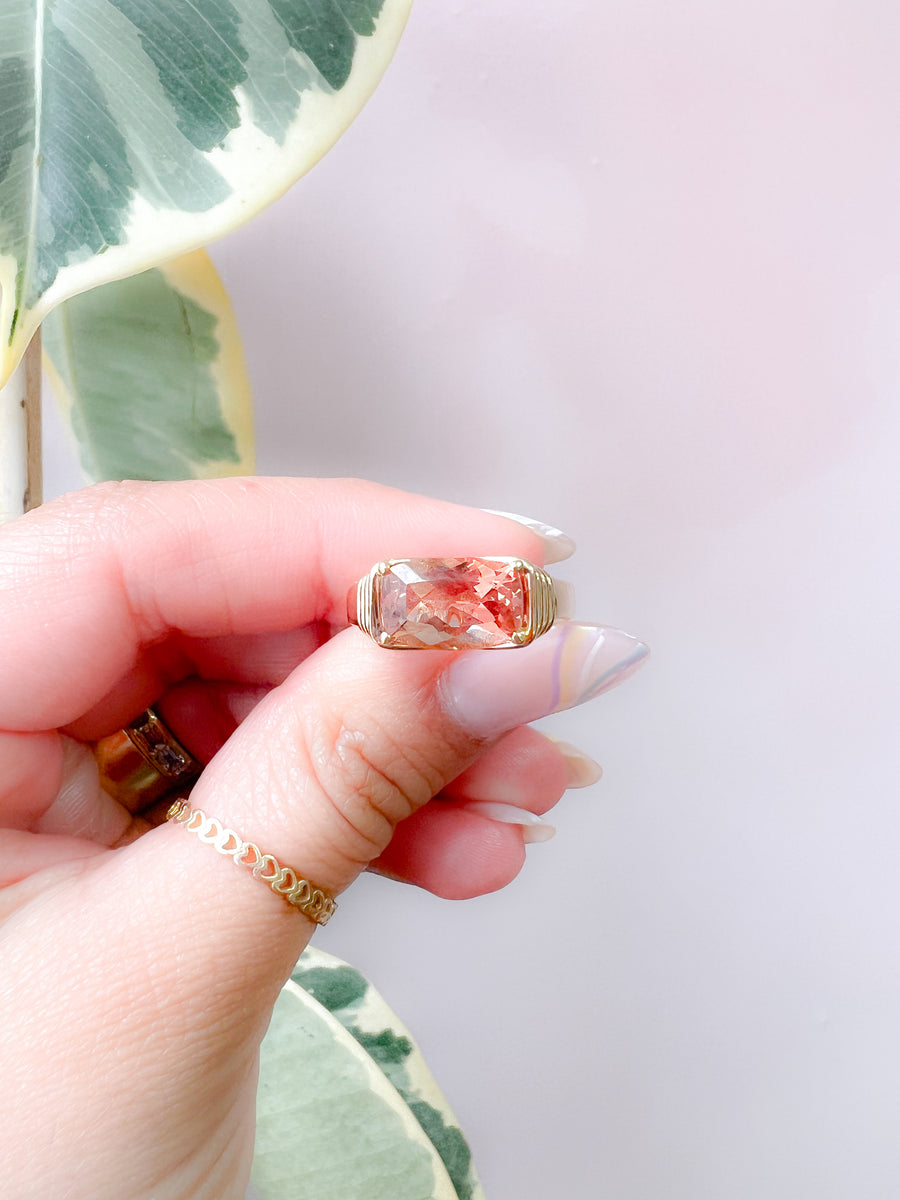 Oregon Sunstone Cocktail Ring