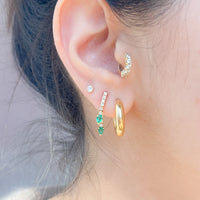 Emerald Pear Drop Jacket Earring