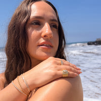 1ctw Lab Grown Marquise Ribbed Ring