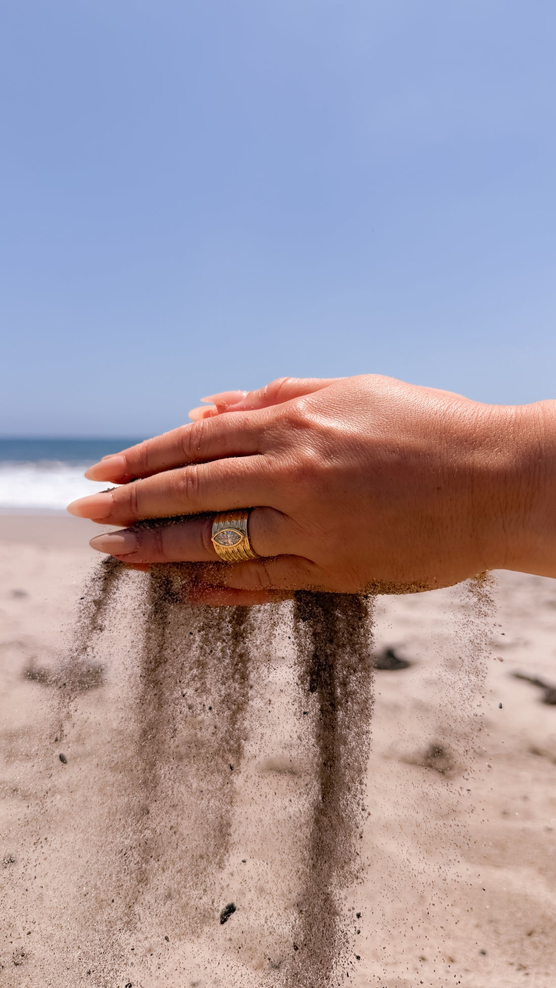 1ctw Lab Grown Marquise Ribbed Ring