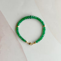 Graduated Faceted Emerald Bracelet