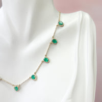 Pear Shape Emerald Necklace