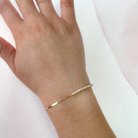 Half & Half Bracelet (Diamonds & Herringbone)