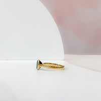 Oval Emerald Bezel Ring