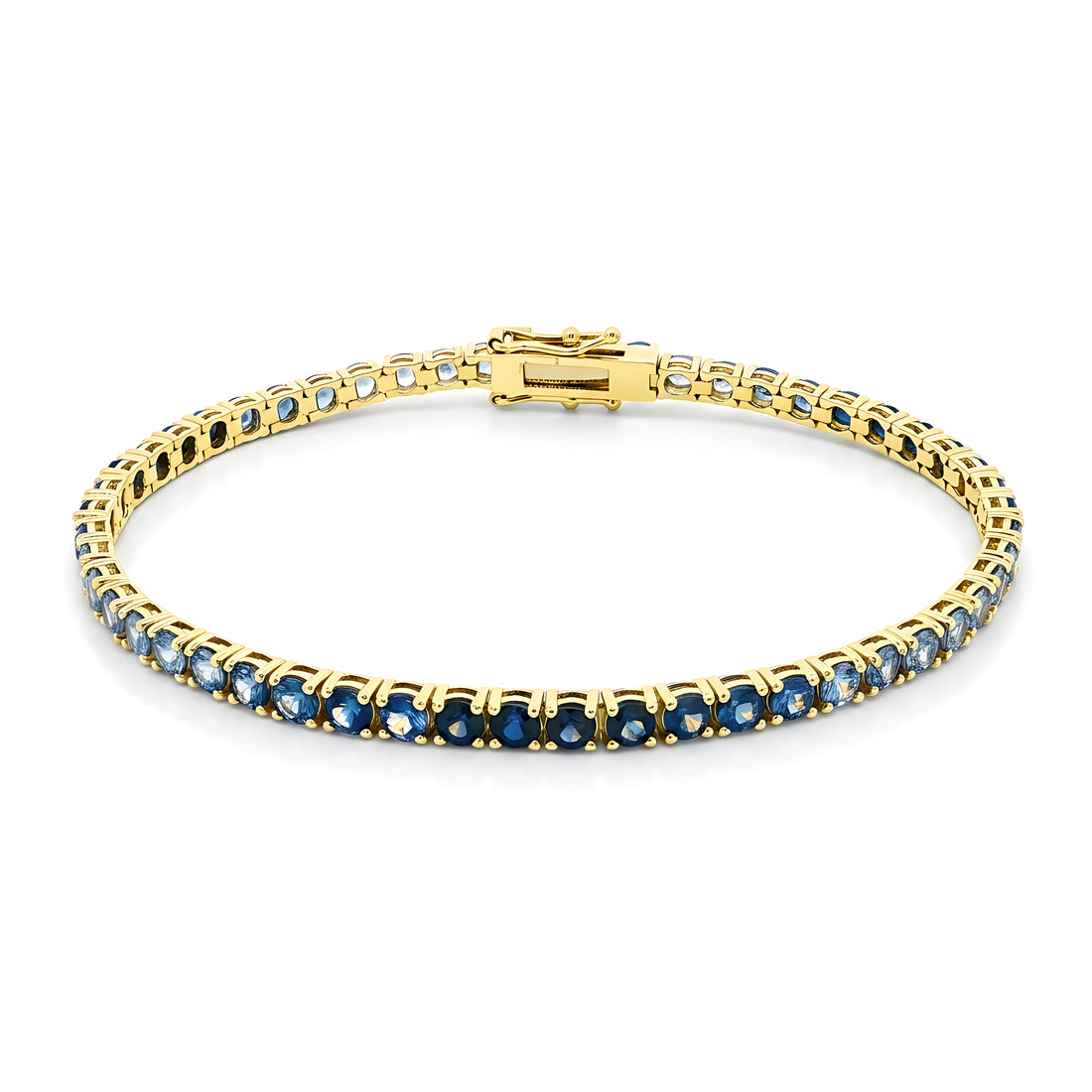 6.5ctw Blue Sapphire Ombré Tennis Bracelet