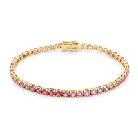 6.5ctw Pink Sapphire Ombré Tennis Bracelet