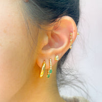 Emerald Pear Drop Jacket Earring