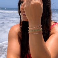 6.5ctw Pink Sapphire Ombré Tennis Bracelet