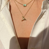 Oval Paraiba Bezel Necklace