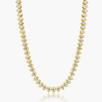 Marquise & Pear Shape Diamond Bezel Tennis Necklace