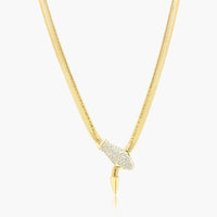 Gemstone Snake Necklace