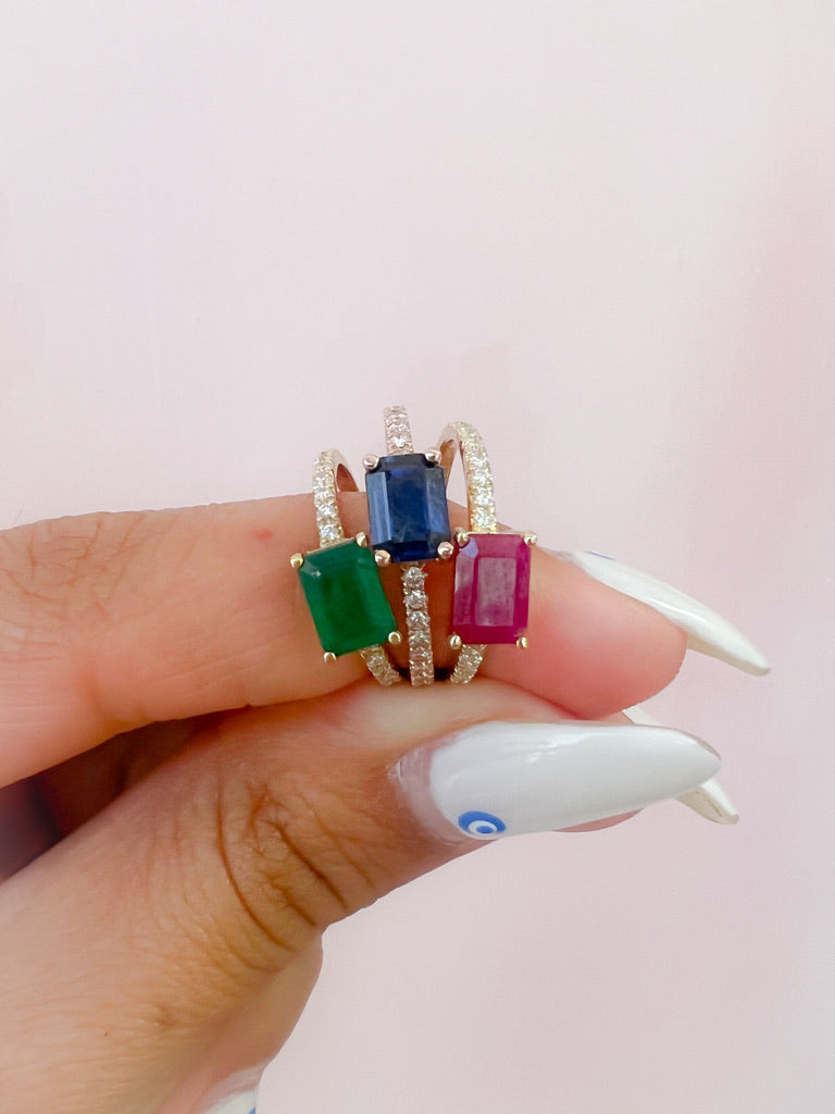 EW Emerald Cut Ring