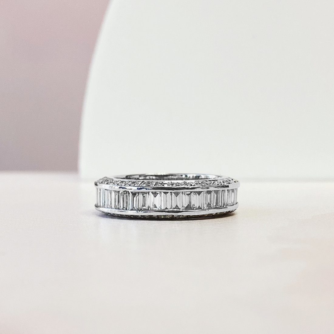 Baguette & Round Eternity Band