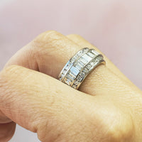 NS Baguette & Round Eternity Band