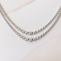 Double Row Graduated Tennis Necklace